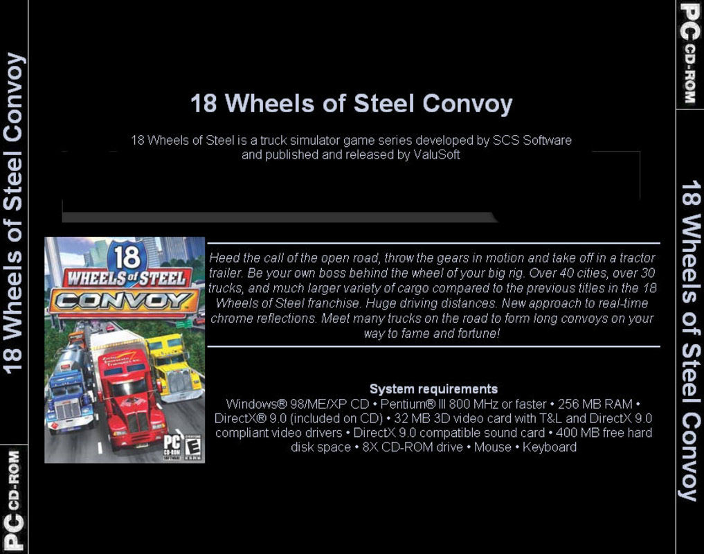18 Wheels of Steel: Convoy - zadn CD obal 2