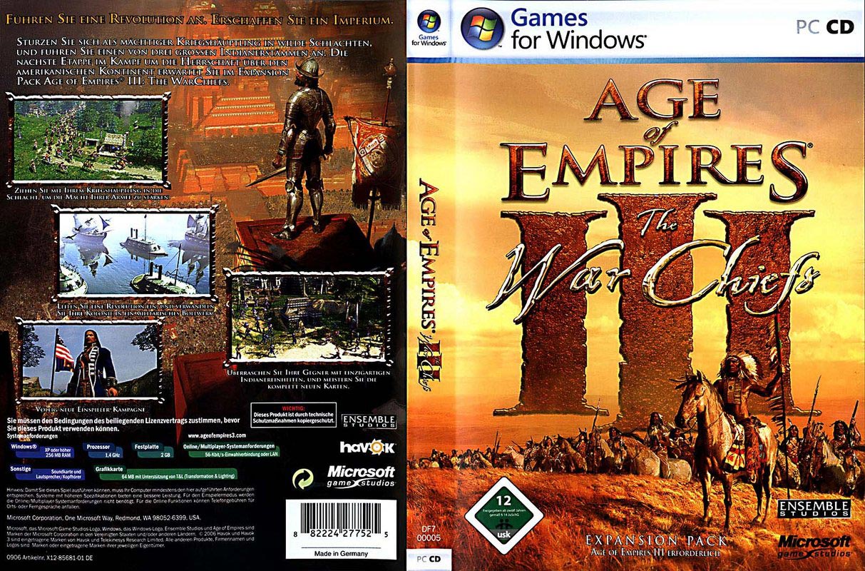 Age of Empires 3: The War Chiefs - DVD obal