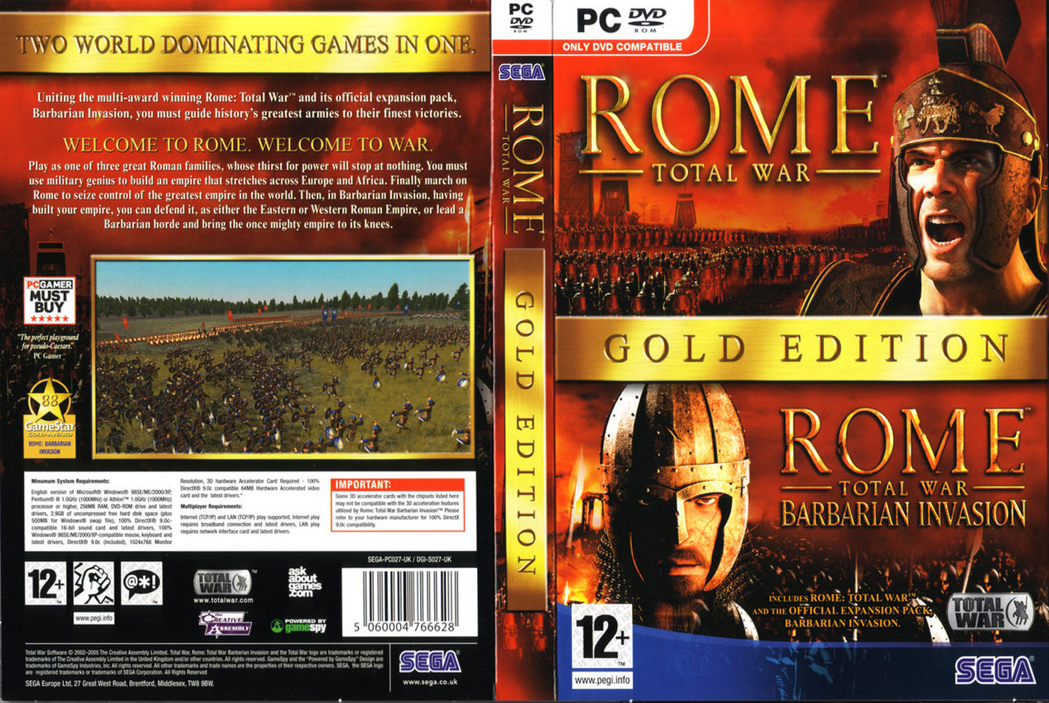 Rome: Total War - Gold Edition - DVD obal