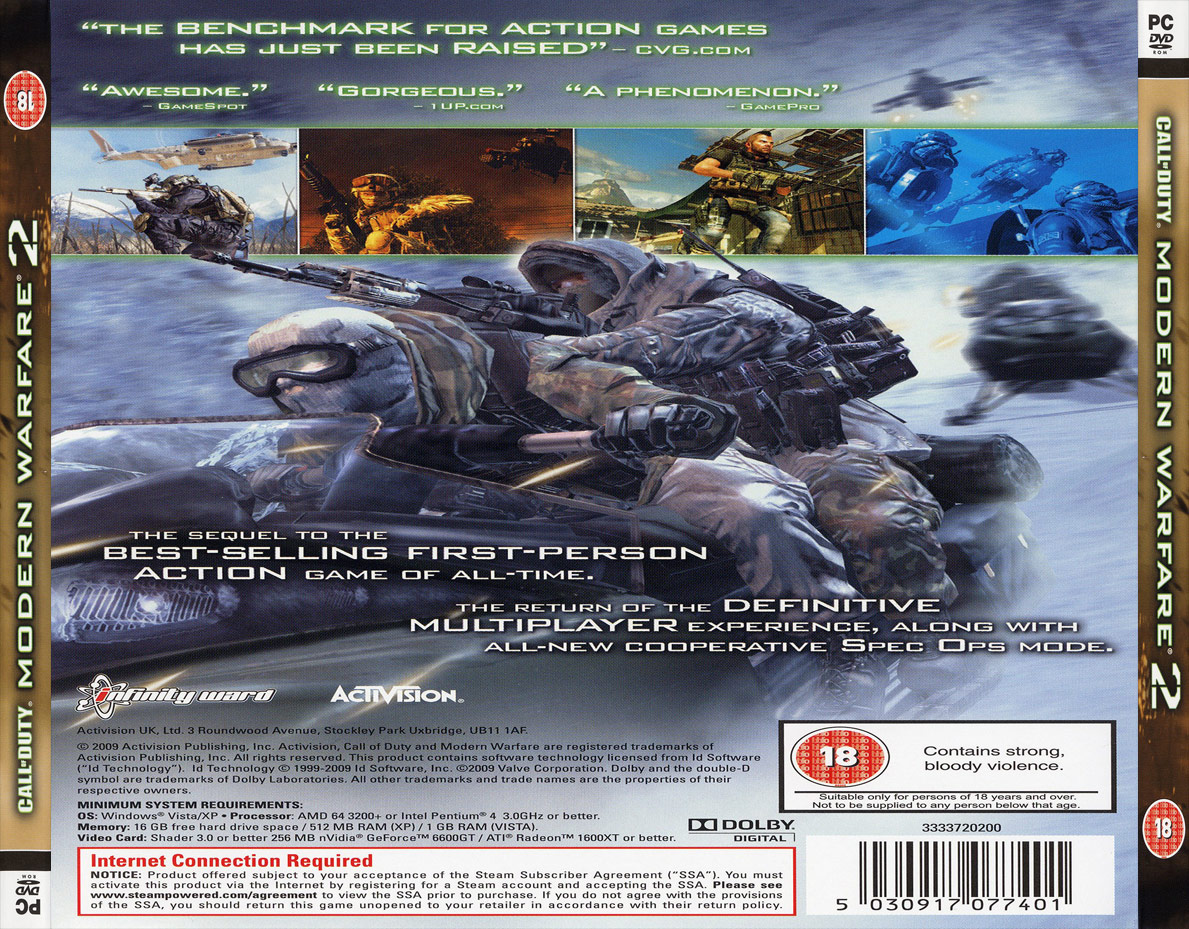 Call of Duty: Modern Warfare 2 - zadn CD obal