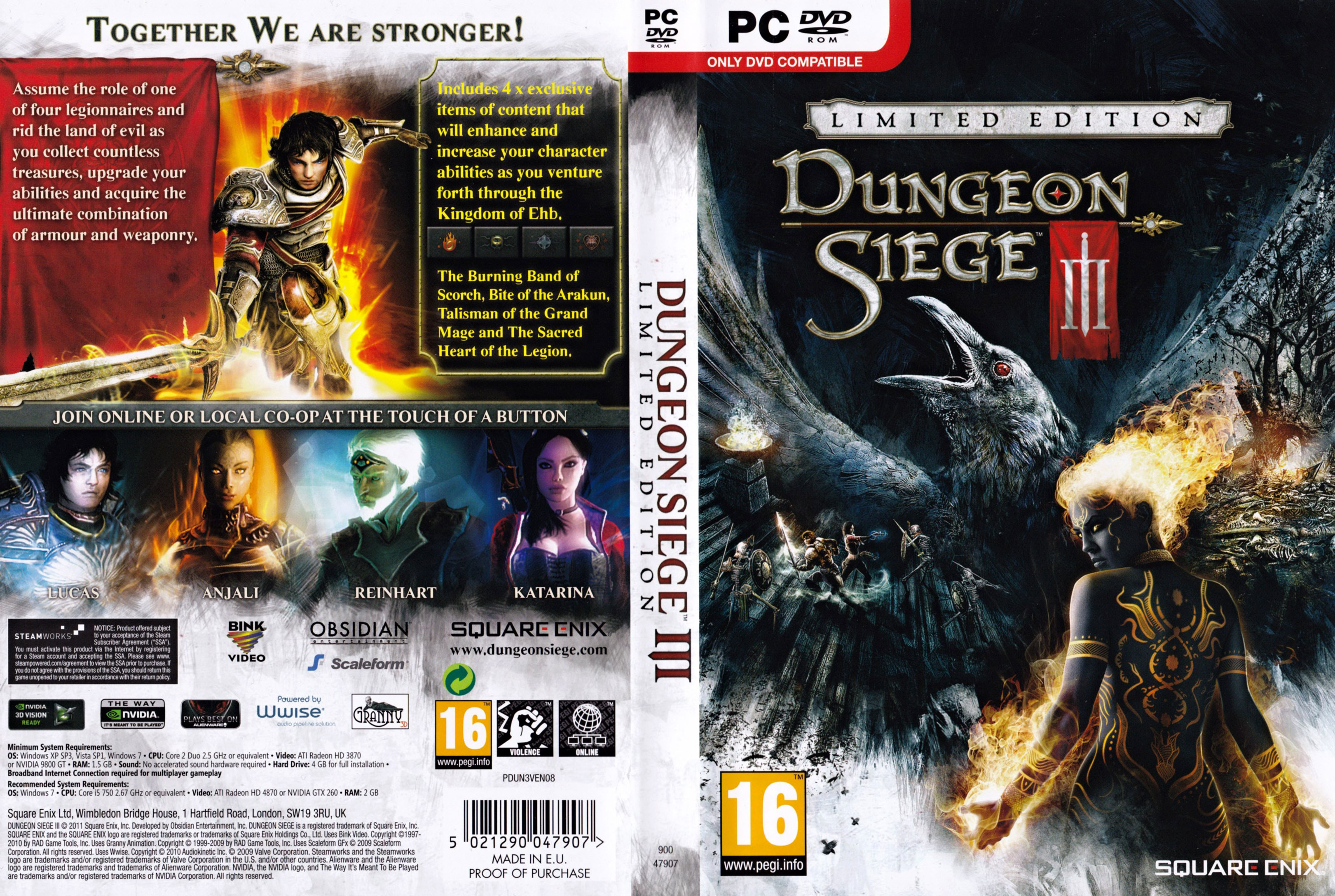 Dungeon Siege III - DVD obal