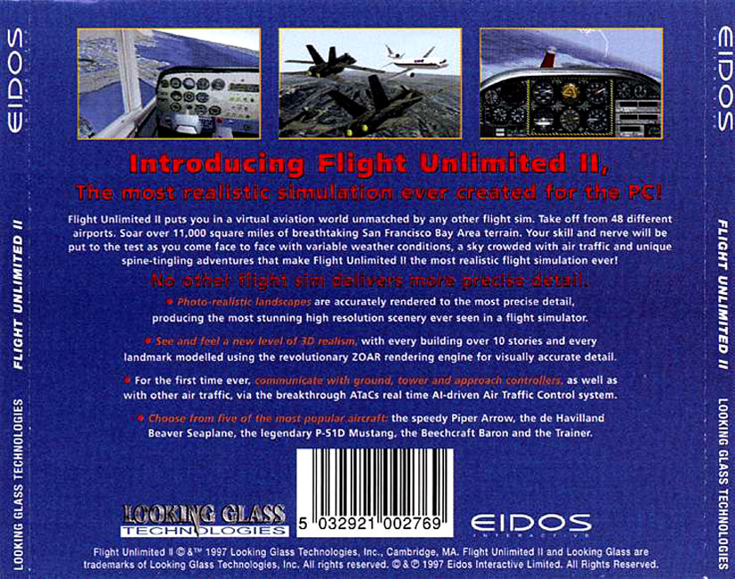 Flight Unlimited 2 - zadn CD obal