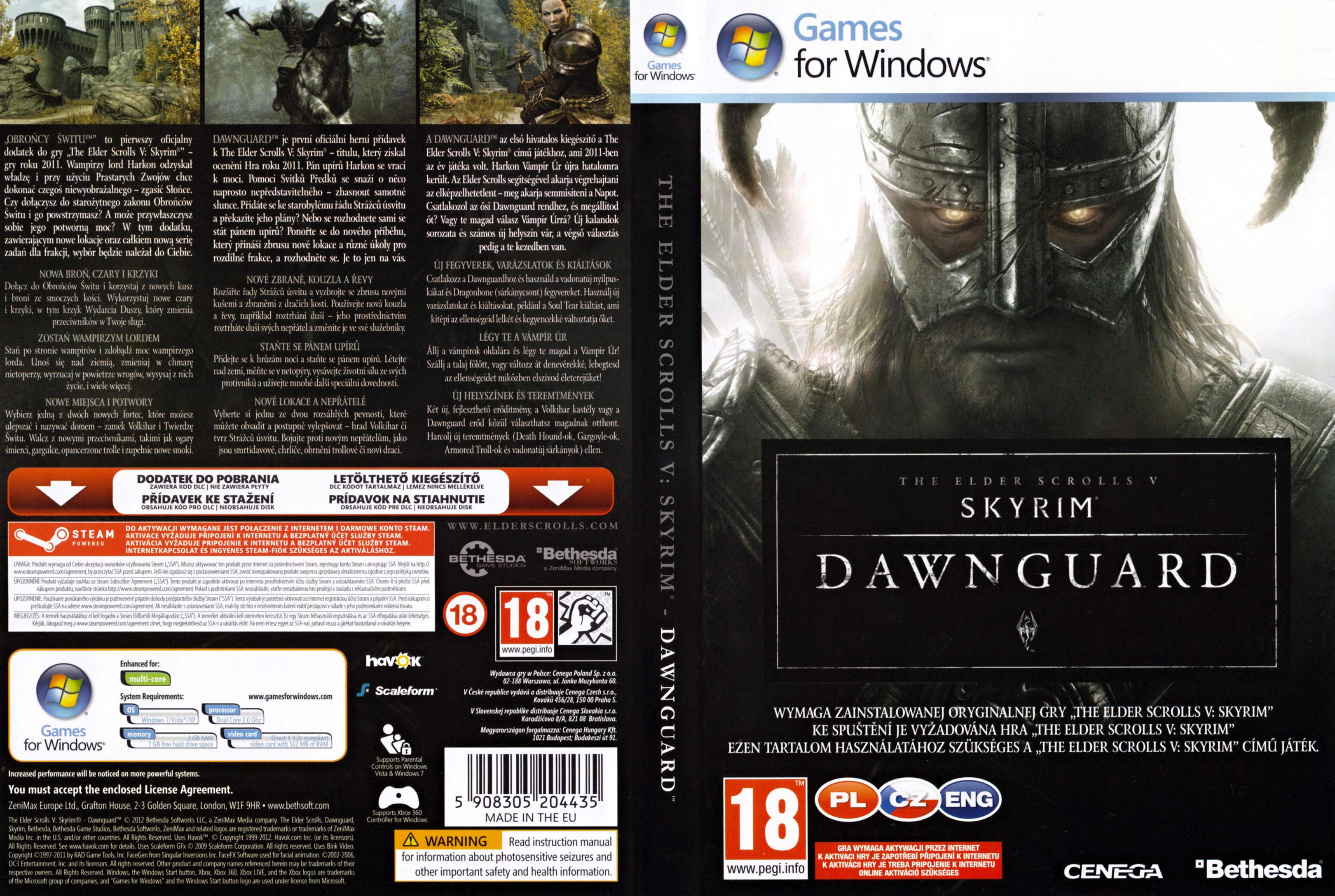 The Elder Scrolls V: Skyrim - Dawnguard - DVD obal