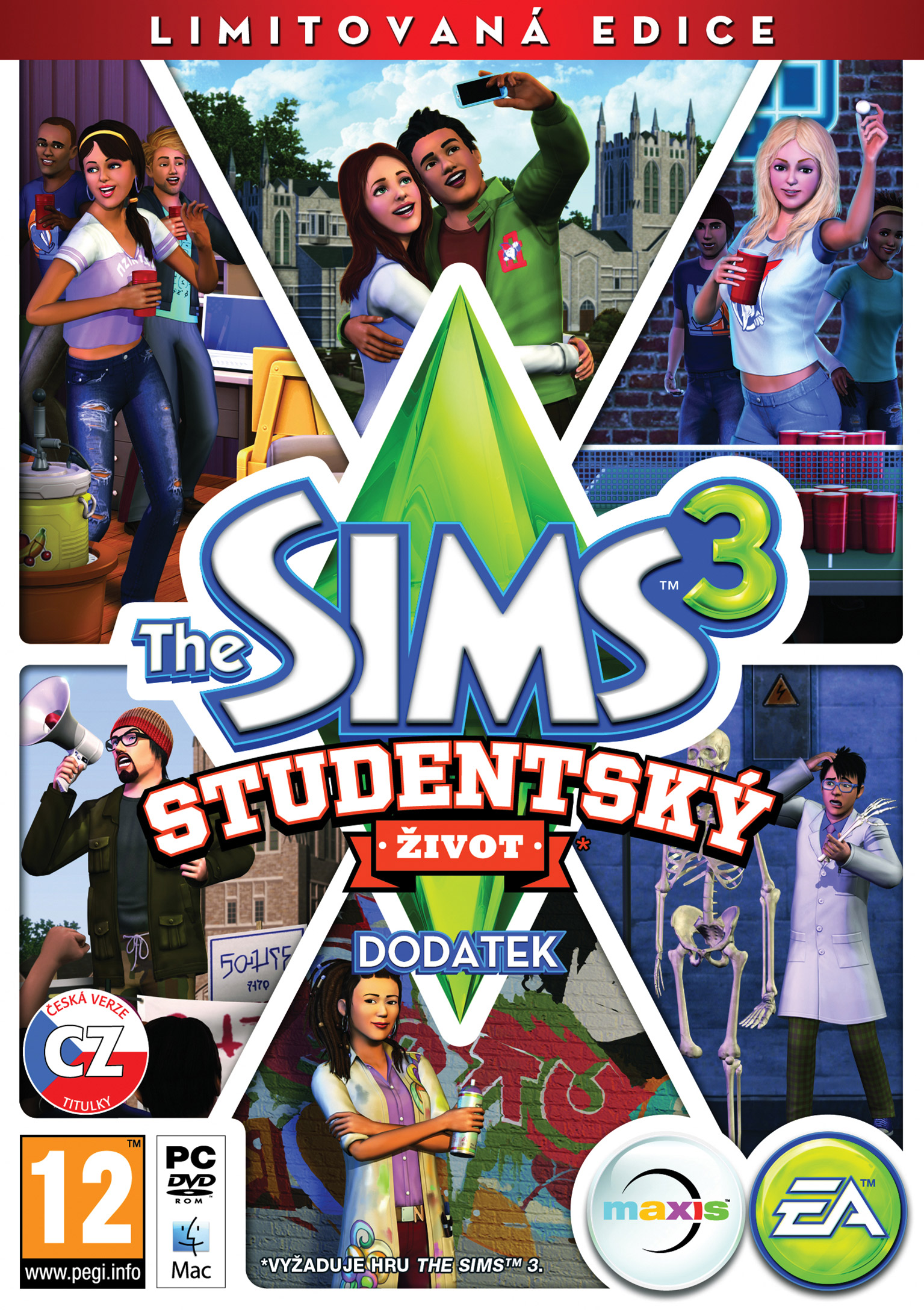 The Sims 3: University Life - predn DVD obal 2