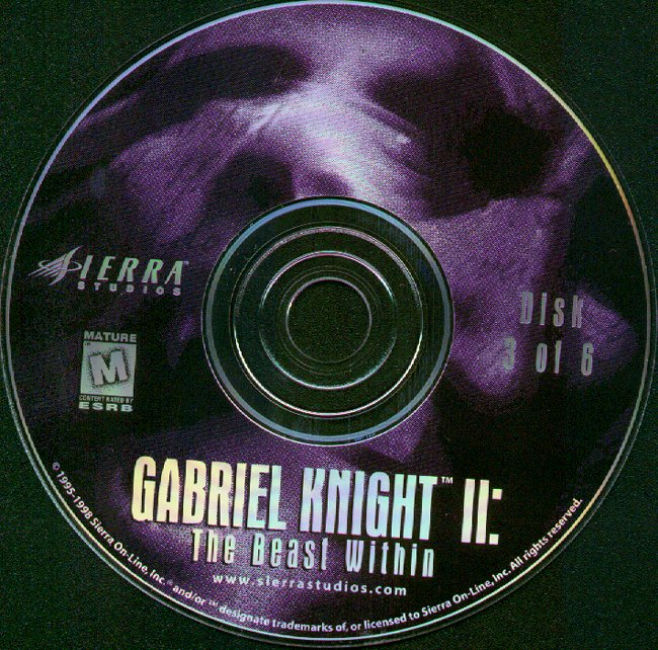 Gabriel Knight 2: The Beast Within - CD obal 3