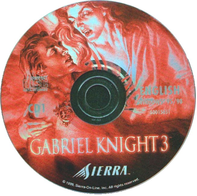Gabriel Knight 3: Blood of the Sacred, Blood of the Damned - CD obal