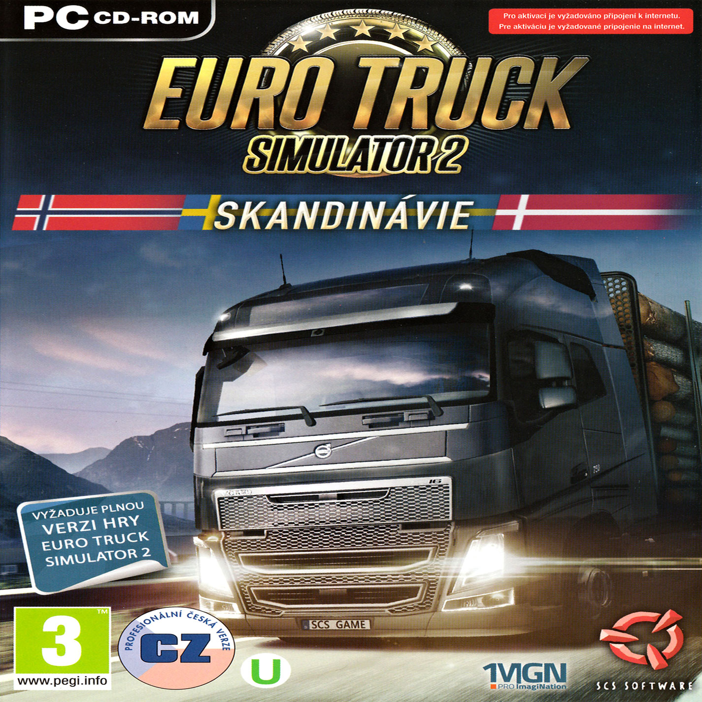 Euro Truck Simulator 2: Scandinavia - predn CD obal 2