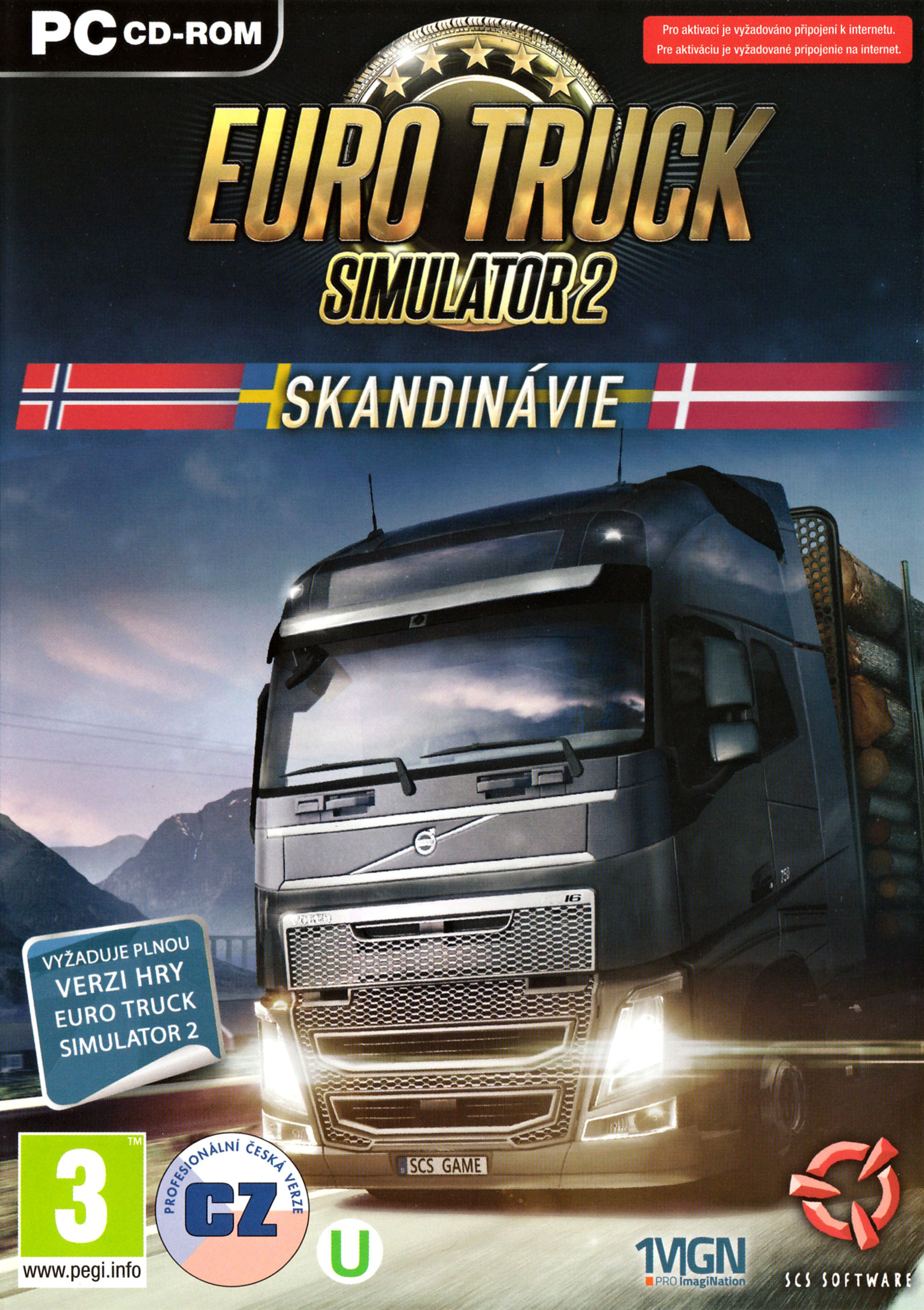Euro Truck Simulator 2: Scandinavia - predn DVD obal 2
