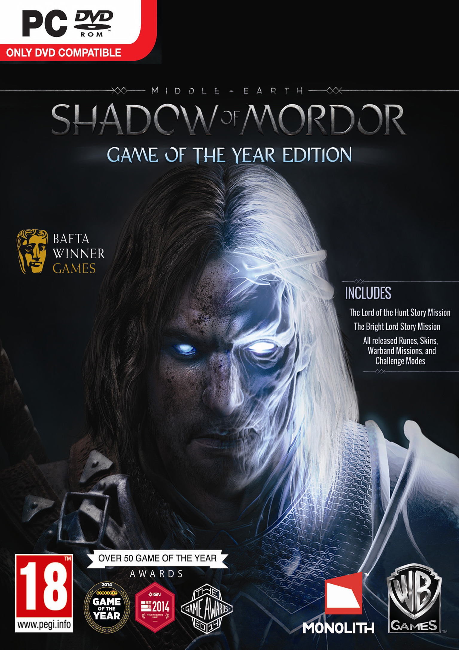 Middle-earth: Shadow of Mordor - Game of the Year Edition - predn DVD obal