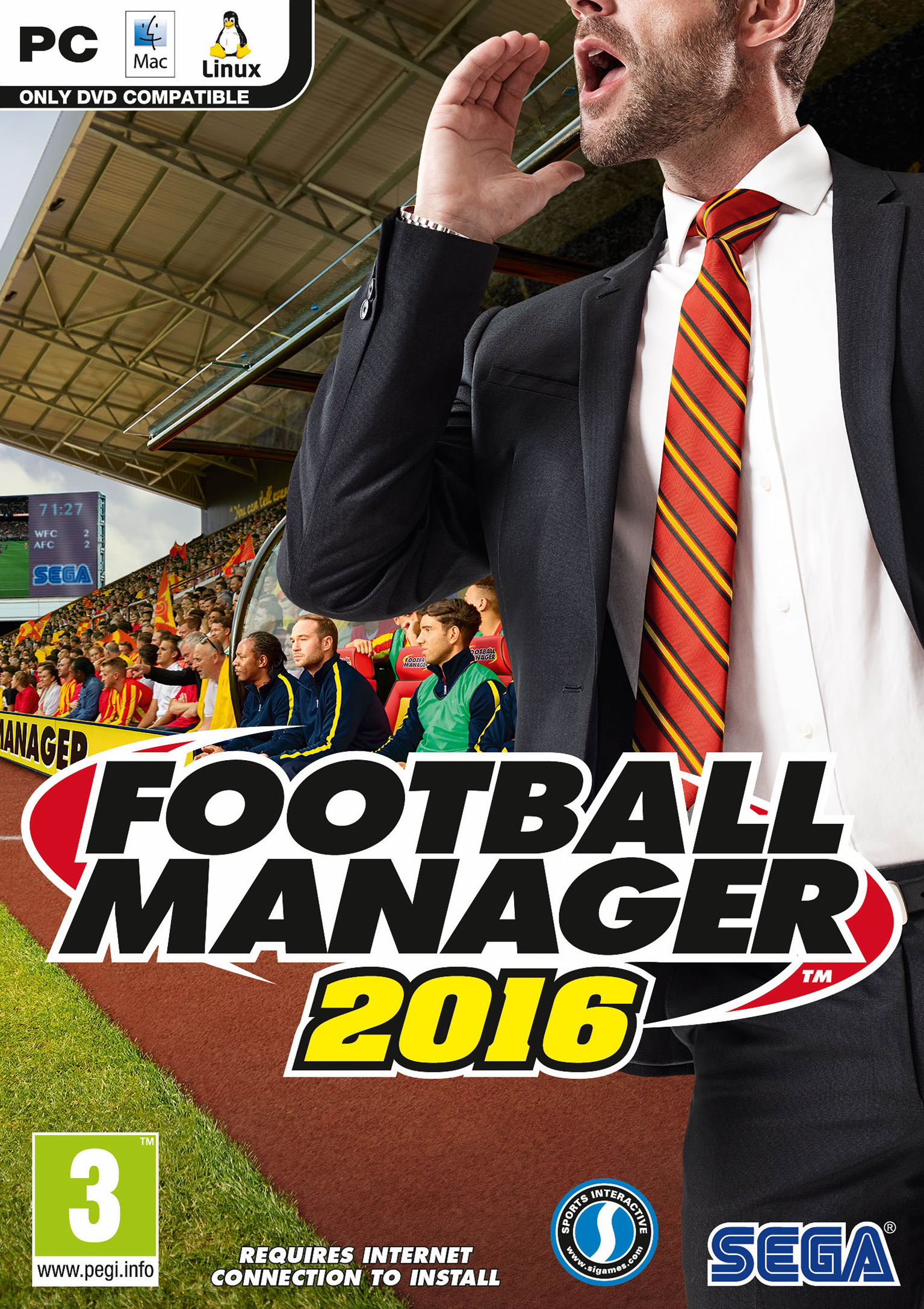 Football Manager 2016 - predn DVD obal