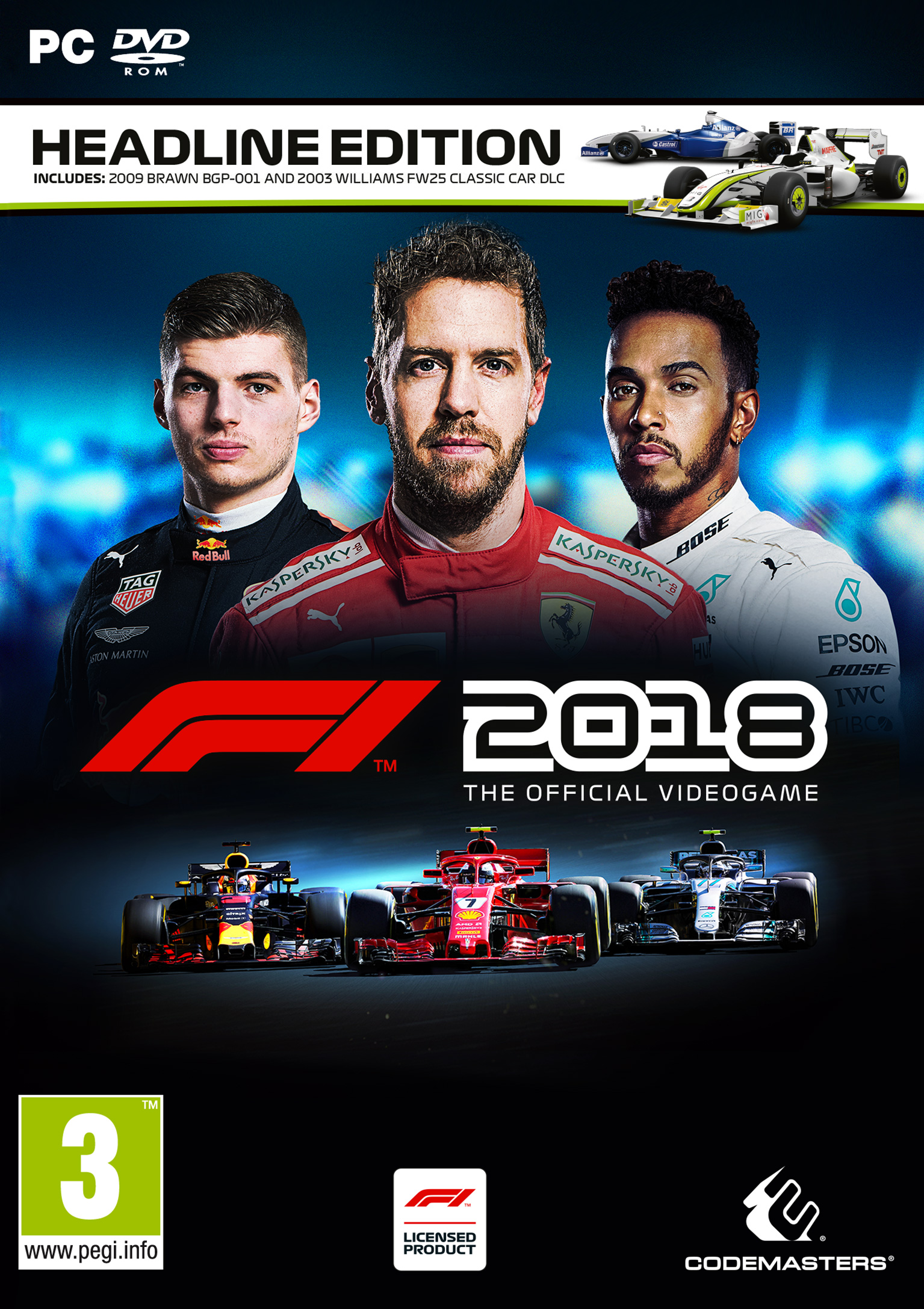 F1 2018 - predn DVD obal