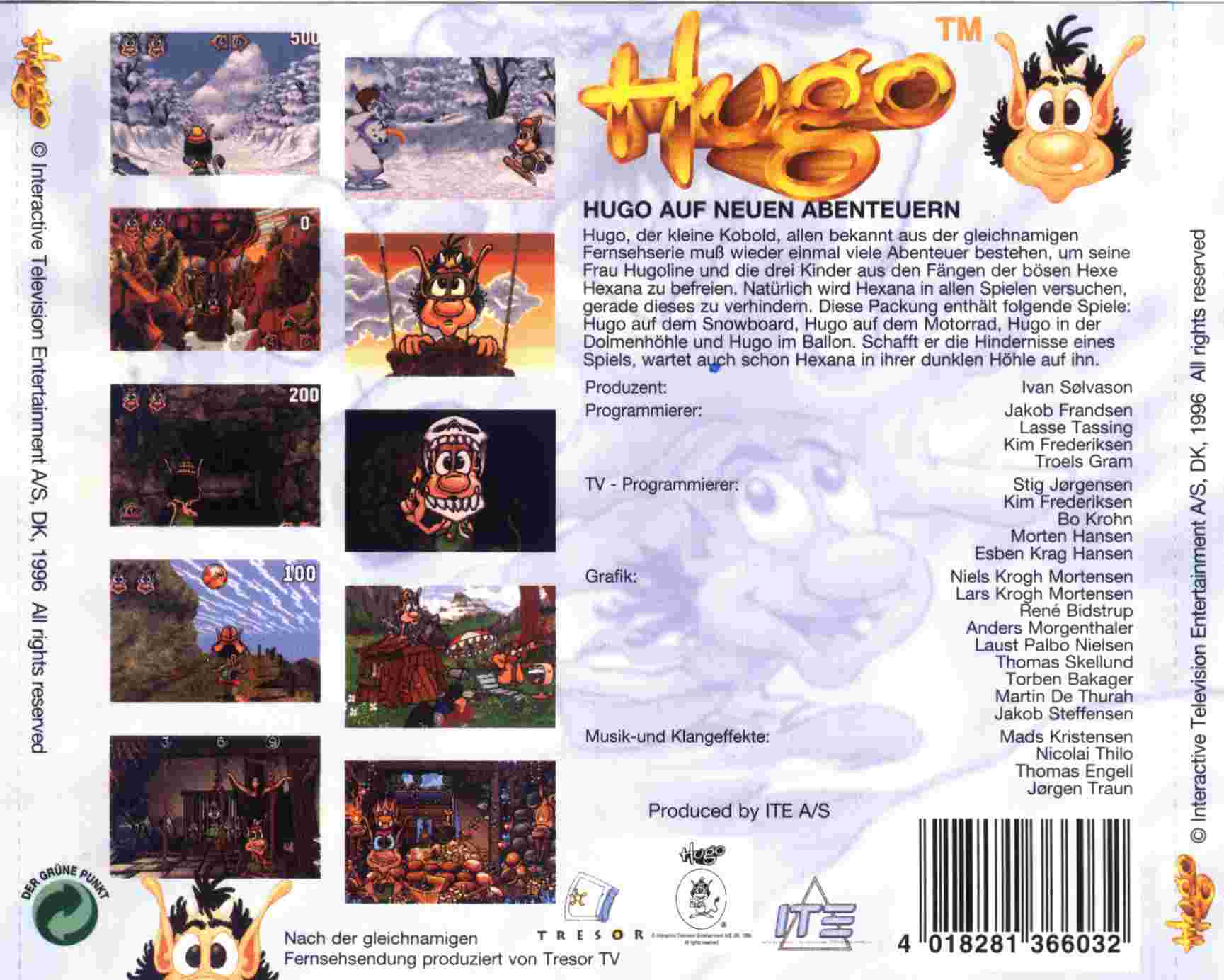 Hugo 1 - zadn CD obal