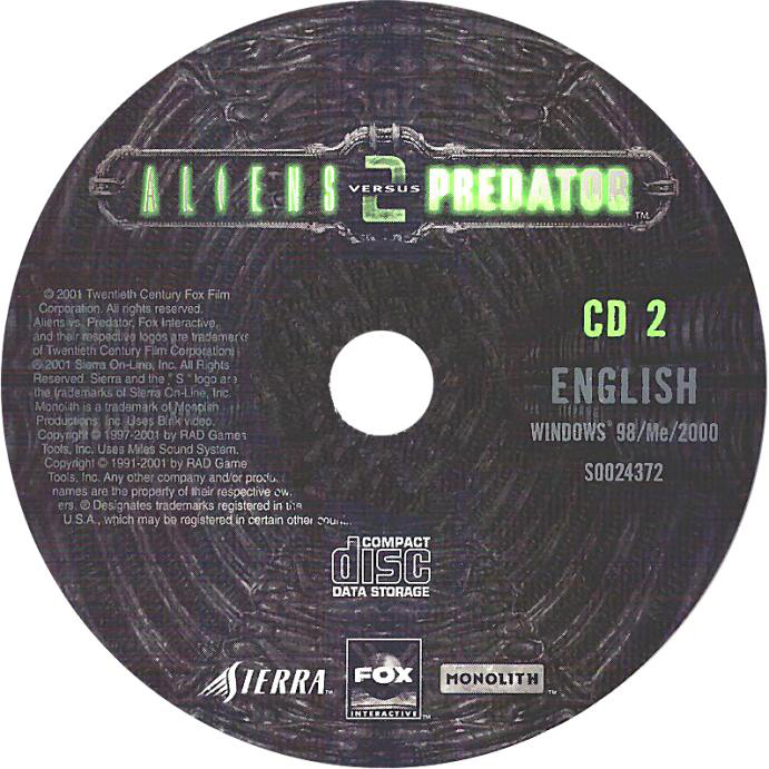 Aliens vs. Predator 2 - CD obal 2