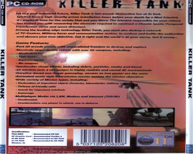 Killer Tank - zadn CD obal