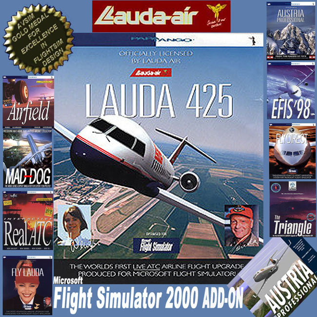 Microsoft Flight Simulator 2000: LAUDA 425 ADD-ON - predn CD obal
