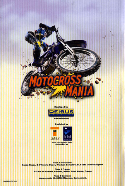 Motocross Mania - zadn CD obal