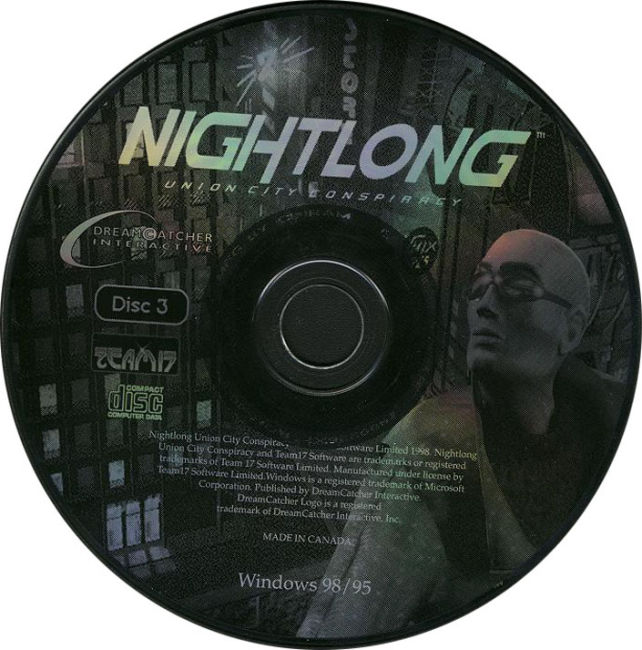 Nightlong: Union City Conspiracy - CD obal 3