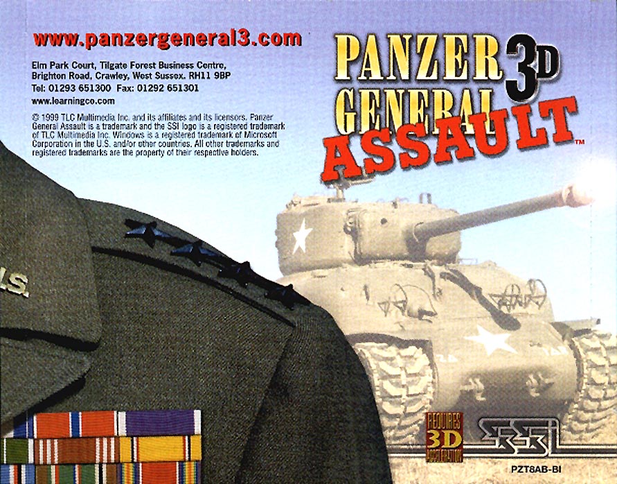 Panzer General 3D: Assault - zadn CD obal