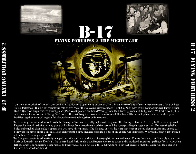 B-17 Flying Fortress 2: The Mighty 8th - zadn CD obal