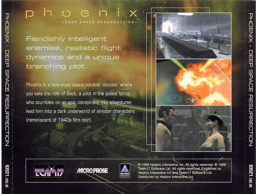 Phoenix: Deep Space Resurrection - zadn CD obal