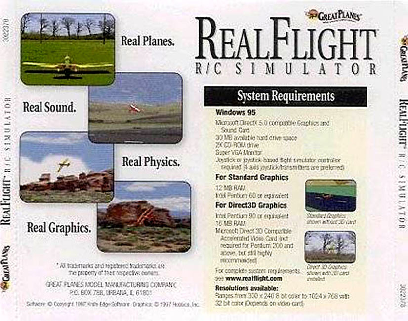 Real Flight R/C Simulator - zadn CD obal 2
