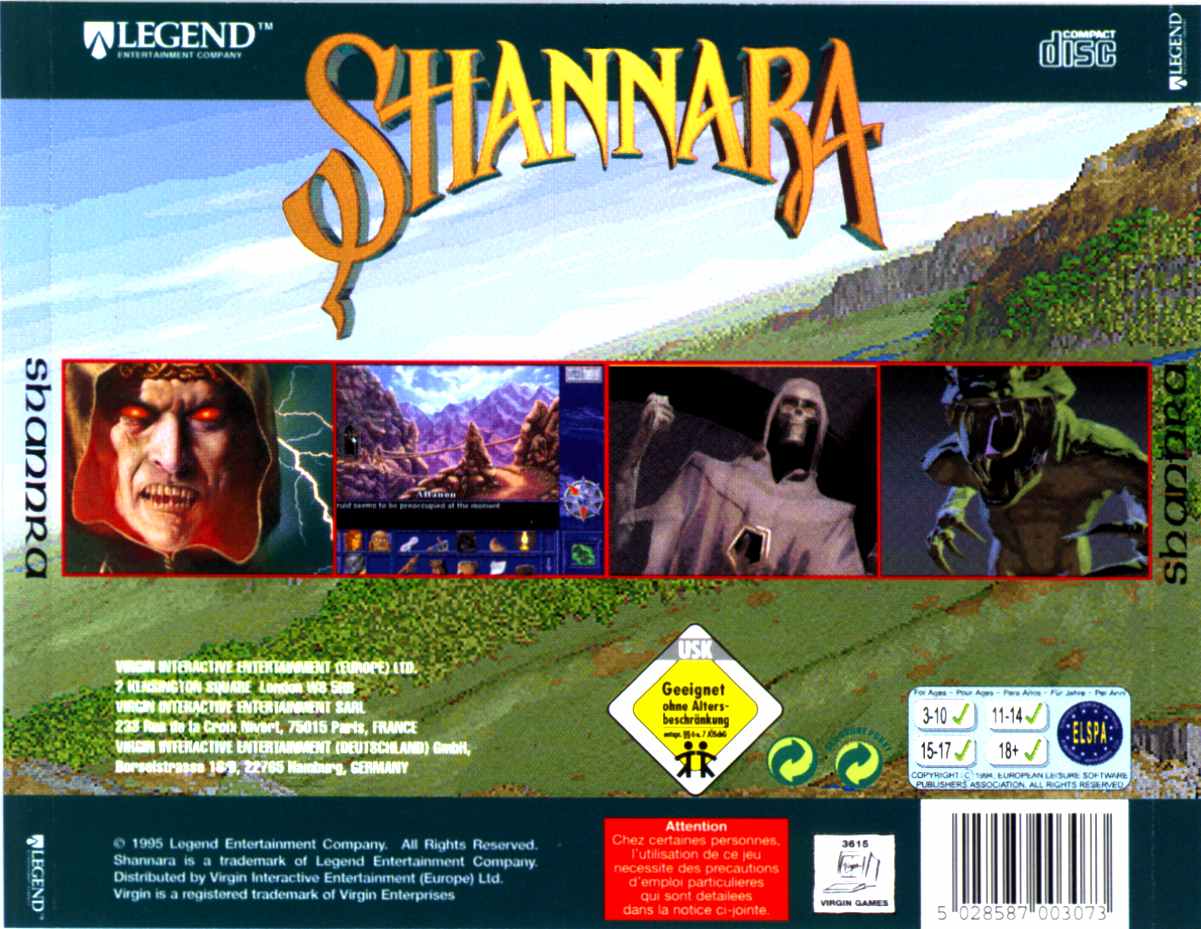 Shannara - zadn CD obal