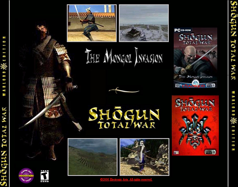 Shogun: Total War - Warlord Edition - zadn CD obal