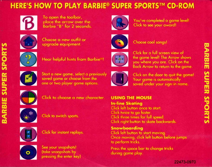 Barbie Super Sports - zadn CD obal
