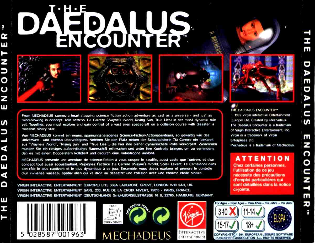 The Daedalus Encounter - zadn CD obal