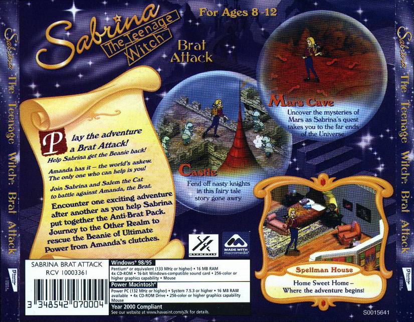 Sabrina: The Teenage Witch: Brat Attack - zadn CD obal