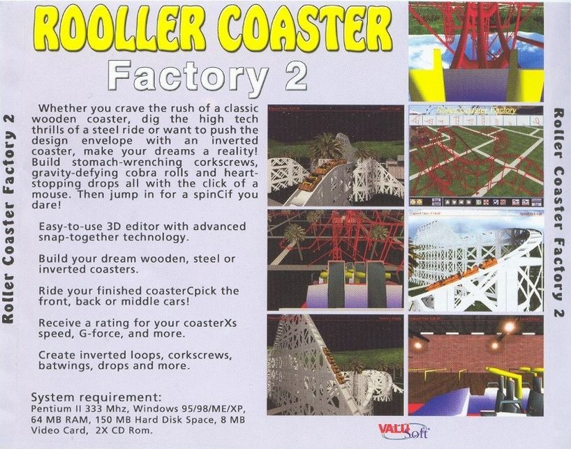 Roller Coaster Factory 2 - zadn CD obal