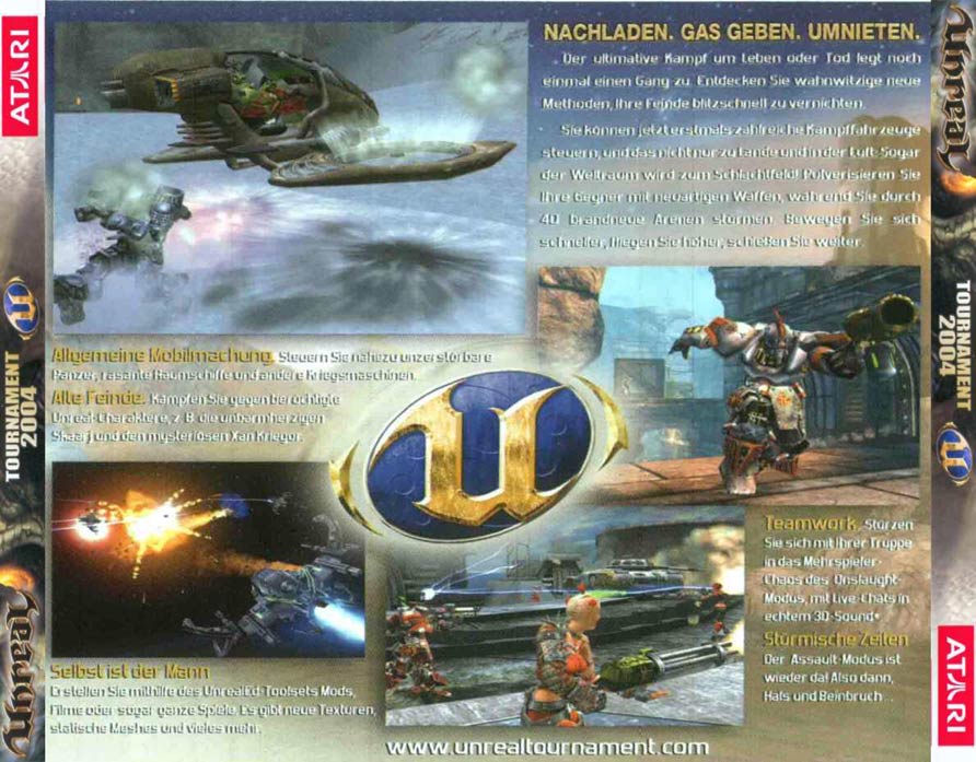 Unreal Tournament 2004 - zadn CD obal