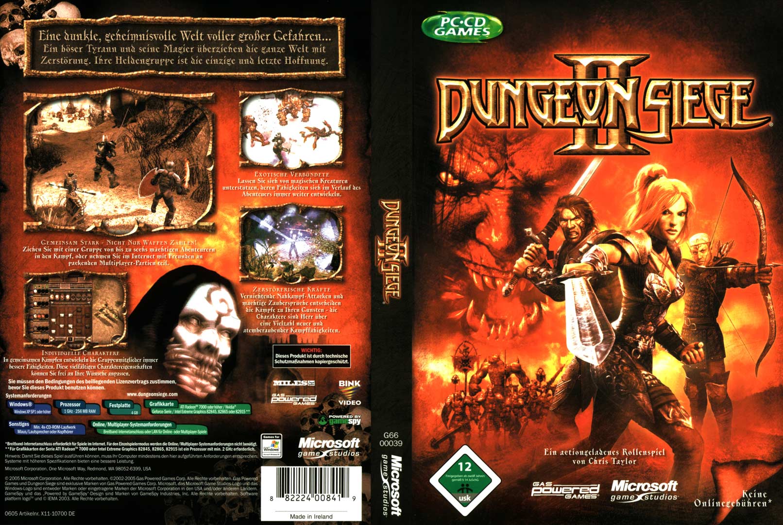 Dungeon Siege II - DVD obal
