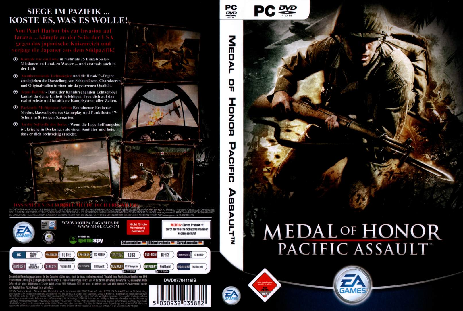 Medal of Honor: Pacific Assault - DVD obal