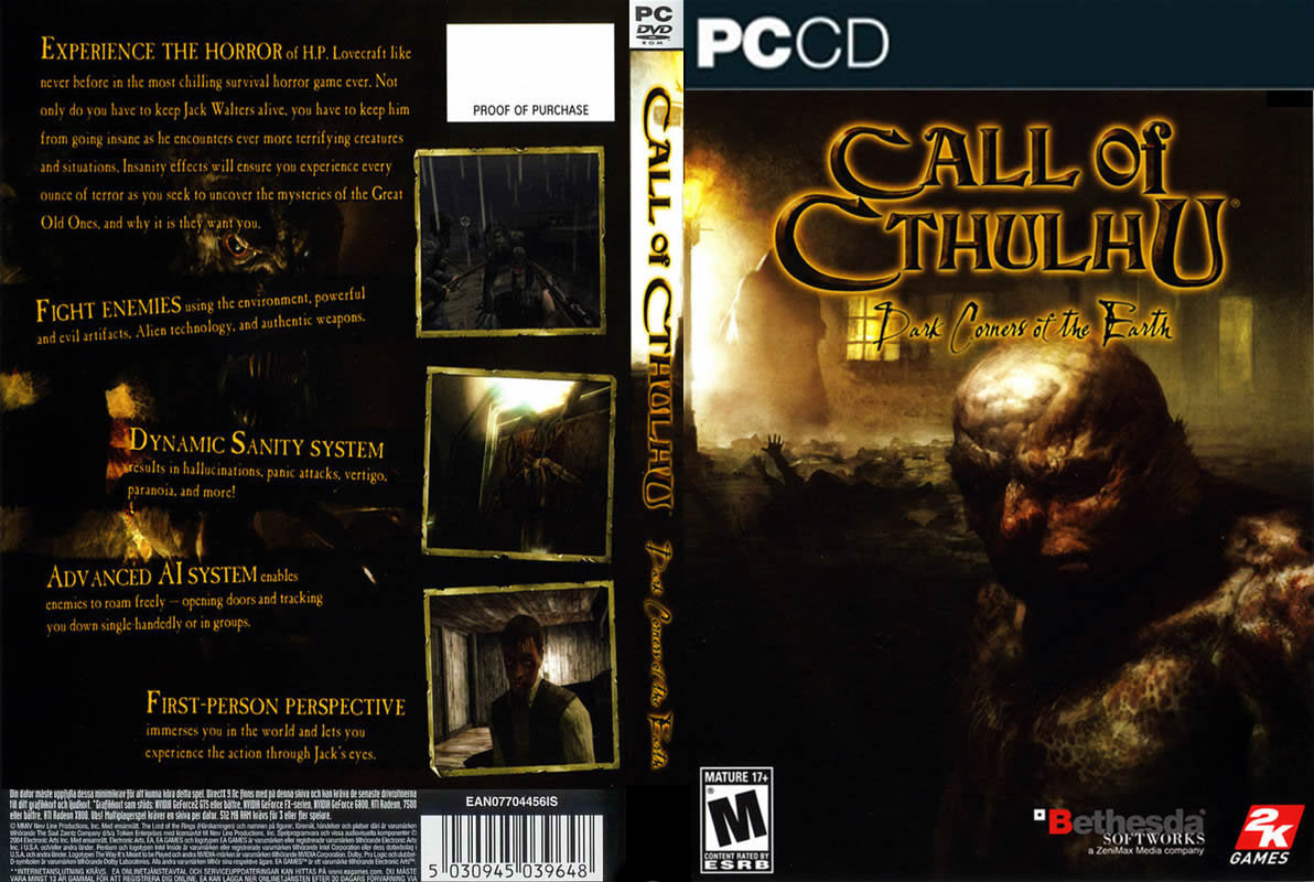 Call of Cthulhu: Dark Corners of the Earth - DVD obal 2