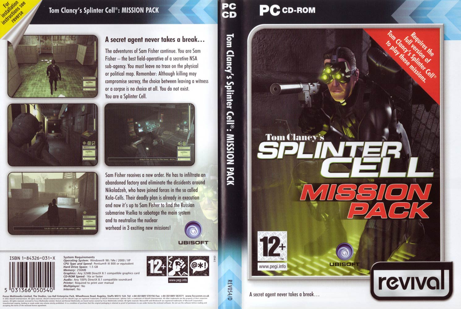 Splinter Cell: Mission Pack - DVD obal