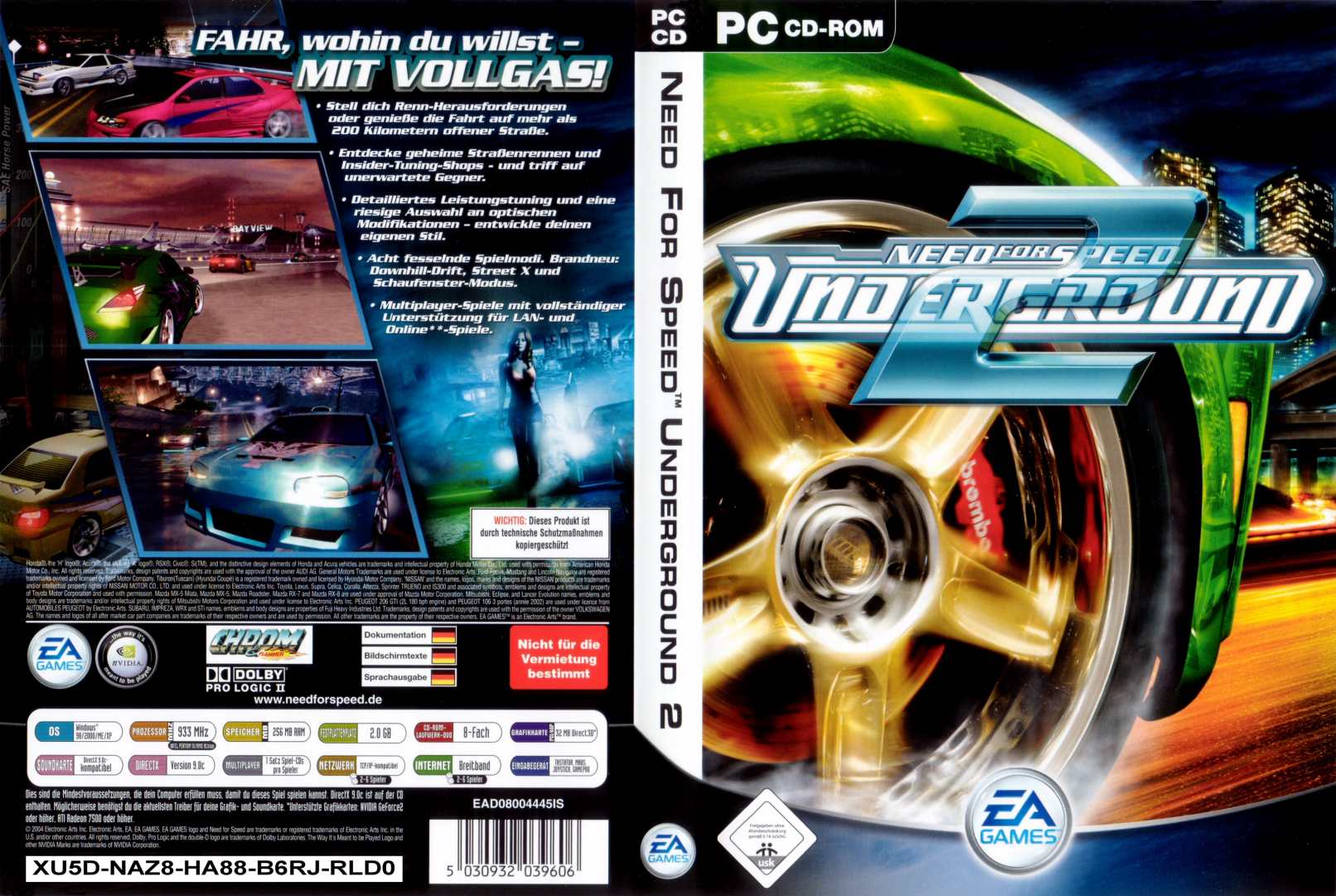 Need for Speed: Underground 2 - DVD obal