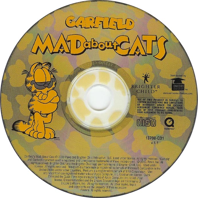 Garfield's Mad About Cats - CD obal