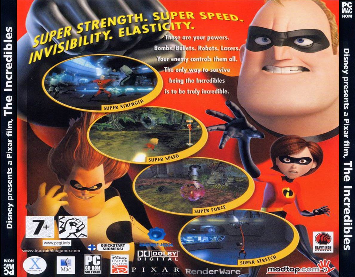 The Incredibles - zadn CD obal
