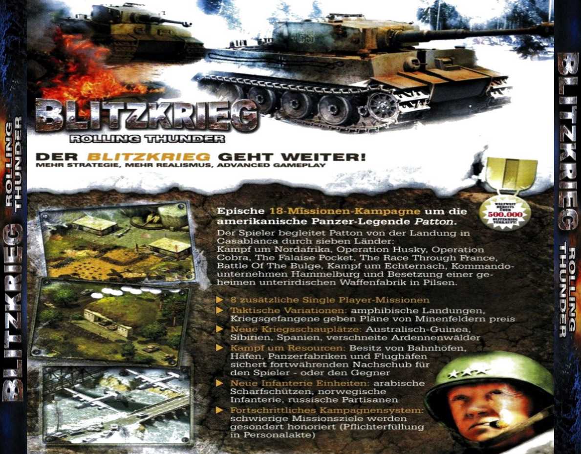 Blitzkrieg: Rolling Thunder - zadn CD obal