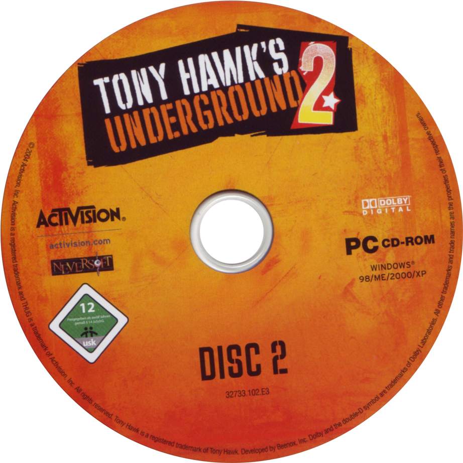 Tony Hawk's Underground 2 - CD obal 2