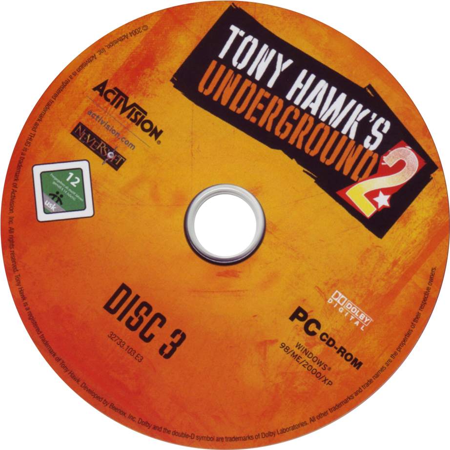 Tony Hawk's Underground 2 - CD obal 3
