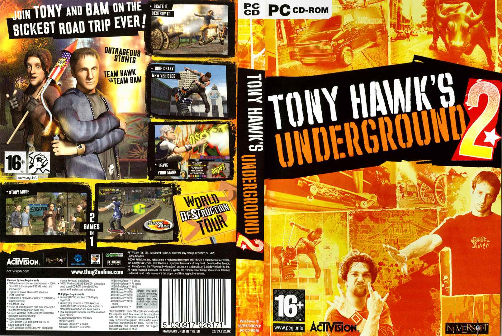 Tony Hawk's Underground 2 - DVD obal
