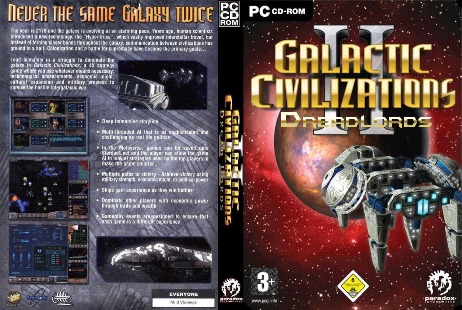 Galactic Civilizations 2: Dread Lords - DVD obal