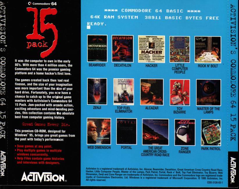 Commodore 64: 15 Pack - zadn CD obal