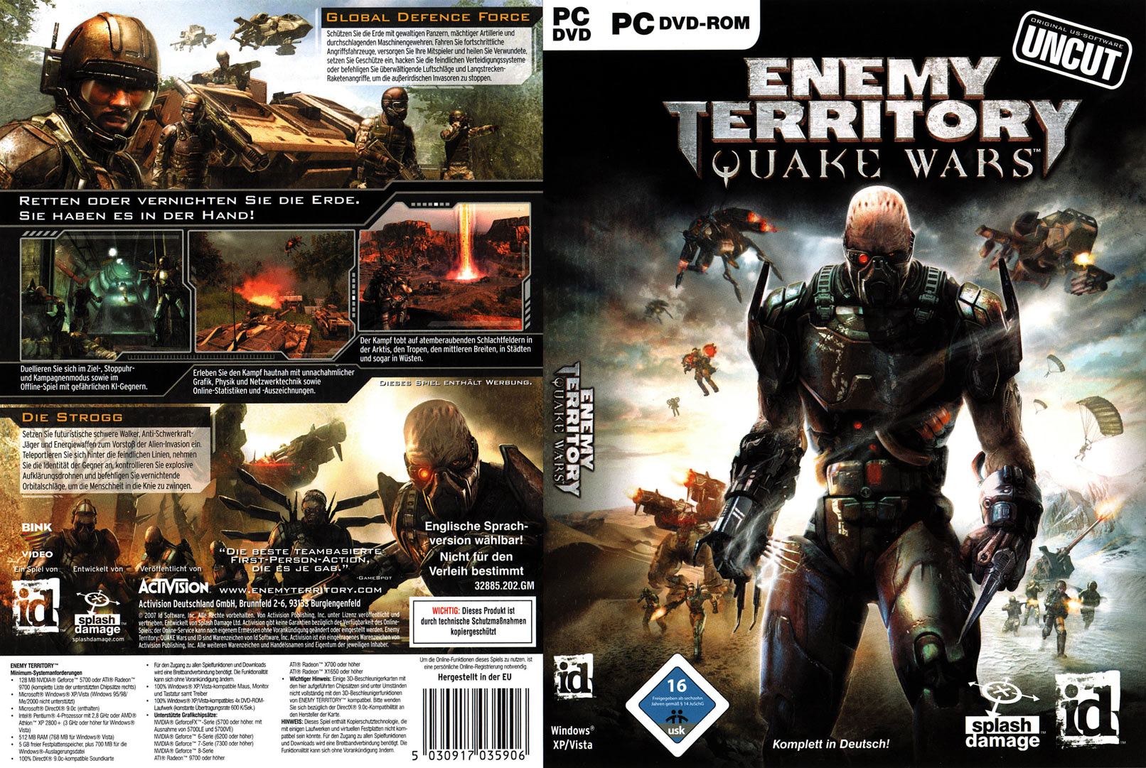 Enemy Territory: Quake Wars - DVD obal 2