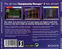 Championship Manager 3 - zadn CD obal