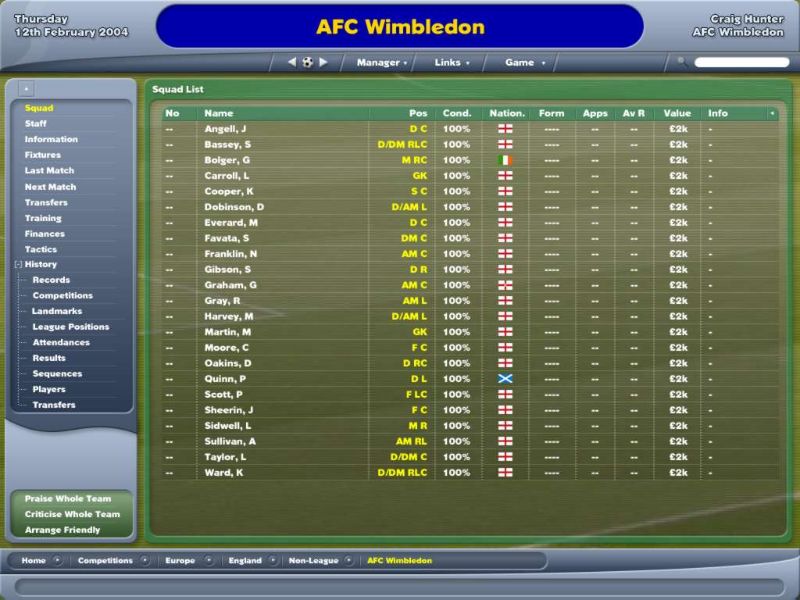 Football Manager 2005 - screenshot 5