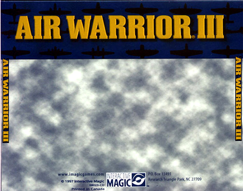 Air Warrior 3 - zadn CD obal