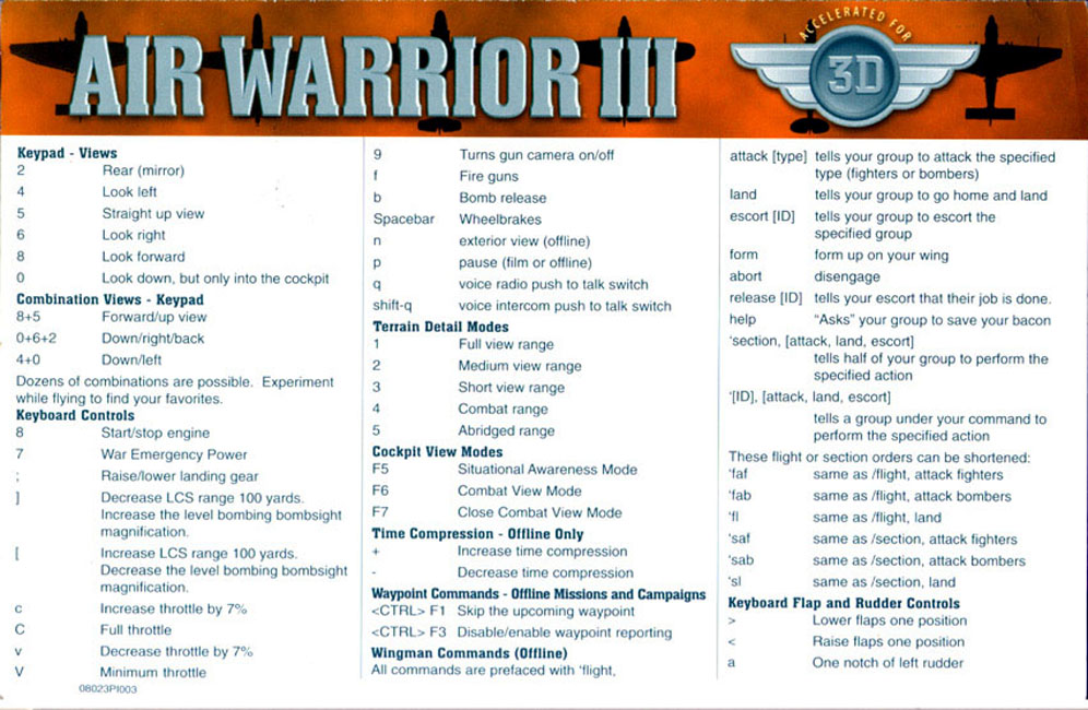 Air Warrior 3 - zadn vntorn CD obal